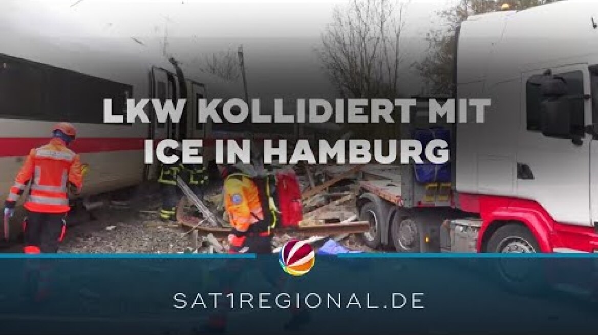 Schwerlast-Lkw kollidiert mit ICE in Hamburg – ein Toter, sechzehn Verletzte