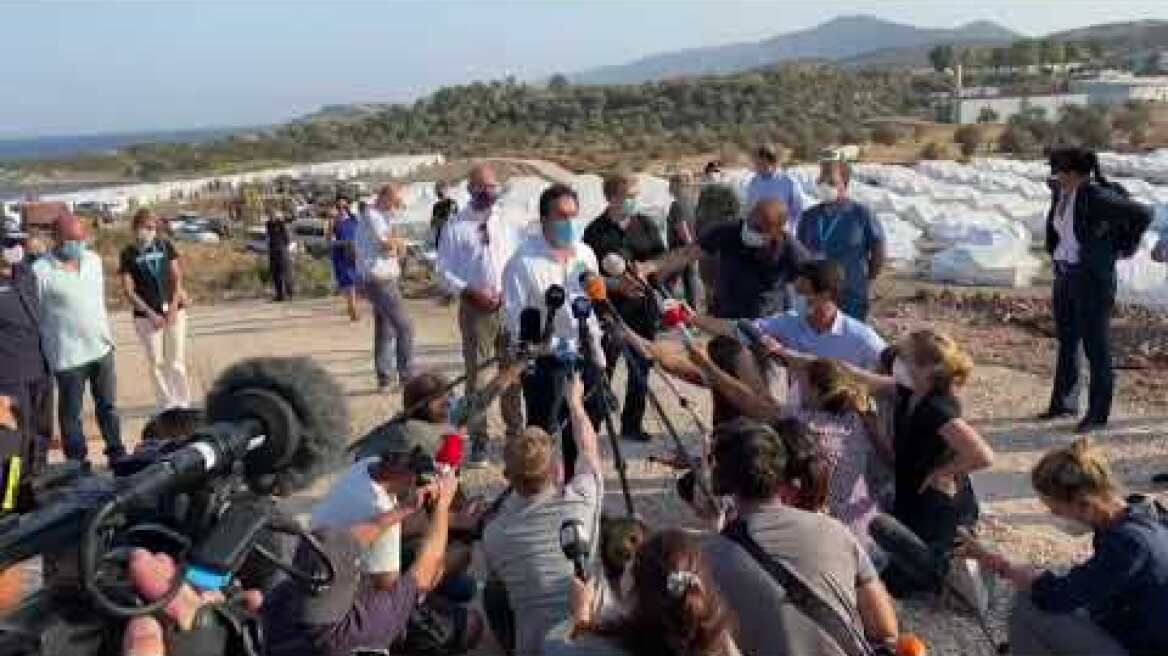 Επίσκεψη του Πρόεδρου του Ευρωπαϊκού Συμβουλίου στο προσωρινό Κέντρο Υποδοχής & Ταυτοποίησης Λέσβου