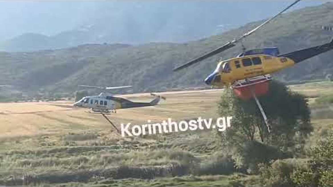 νερό από τη λίμνη Στυμφαλίας παίρνουν τα ελικόπτερα