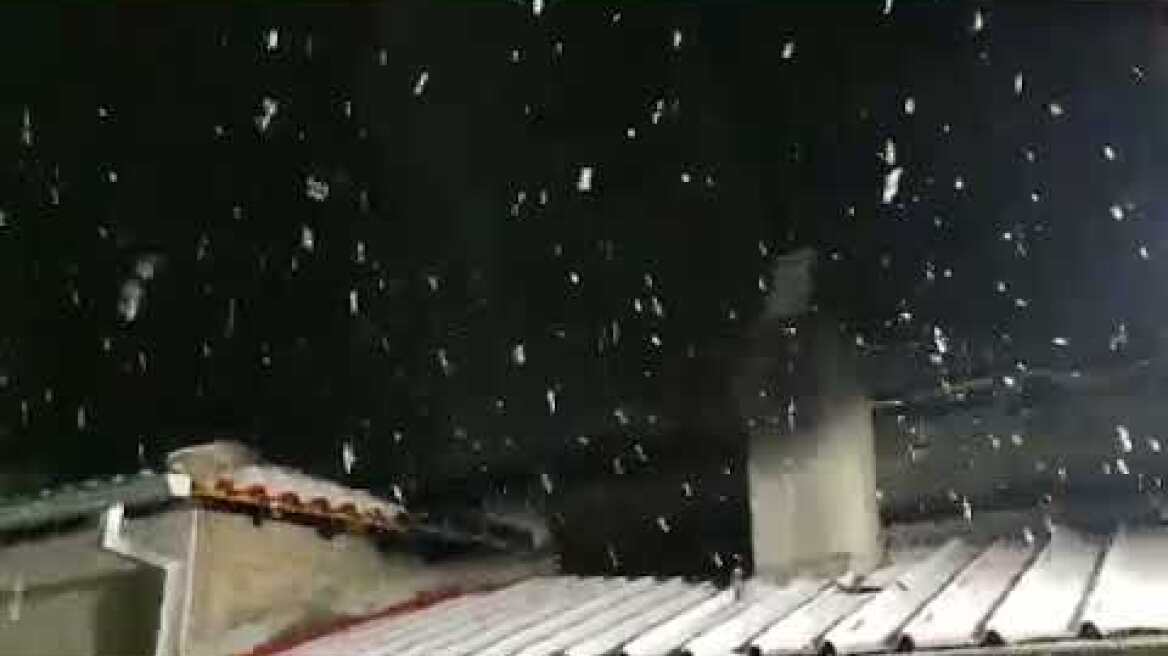 Χιονίζει στον Πενταλοφο Έβρου