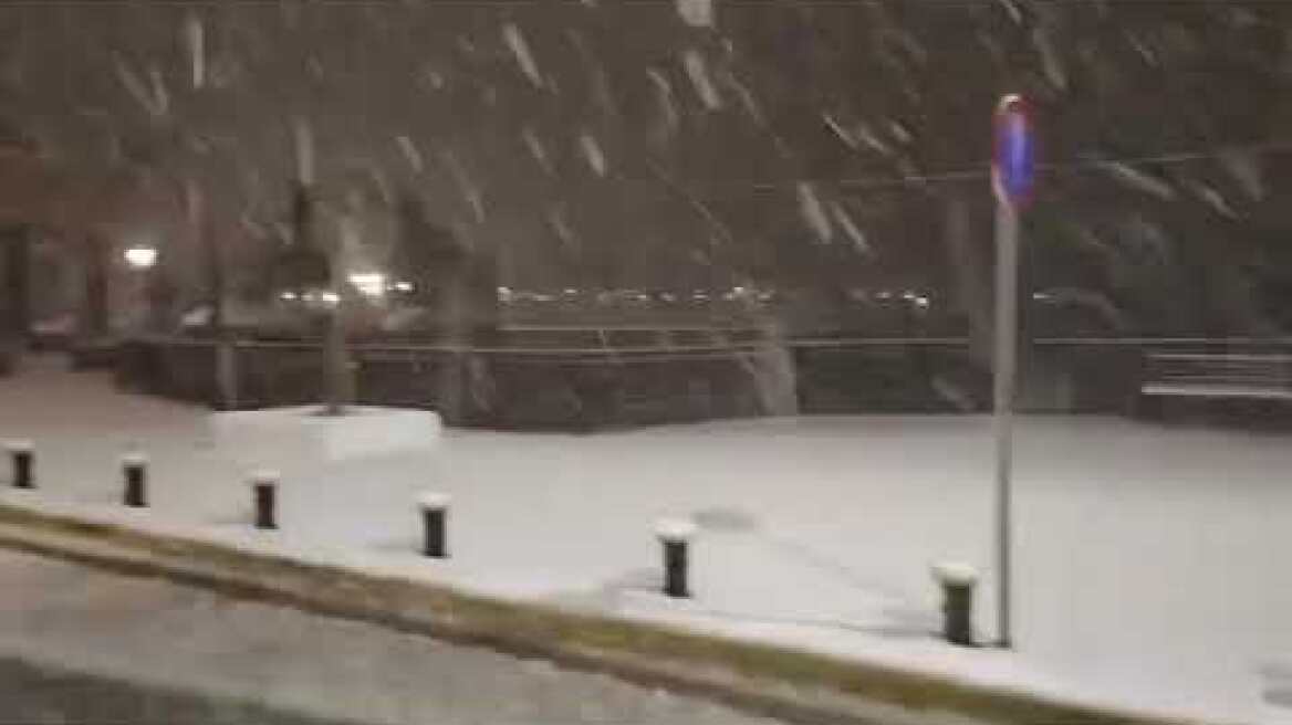 Κακοκαιρία Μήδεια: Στα λευκά η Χαλκίδα