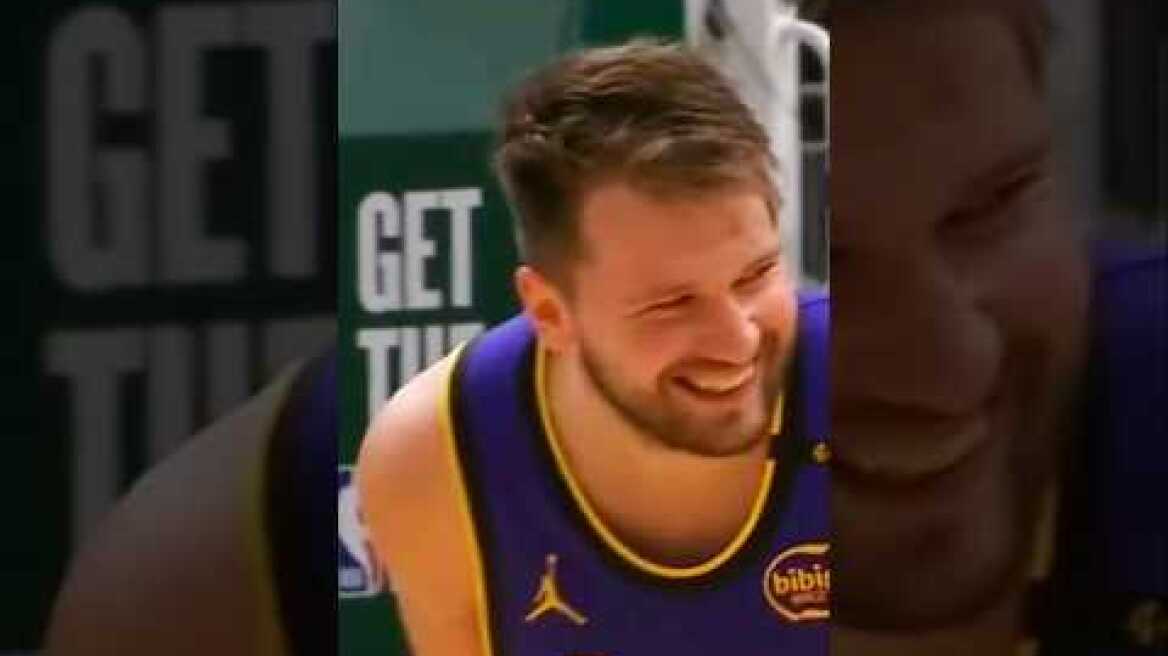 "YOU LIKE THAT!?" Luka Doncic trashtalking with Thanasis Antetokounmpo after hitting this 3-ball!
