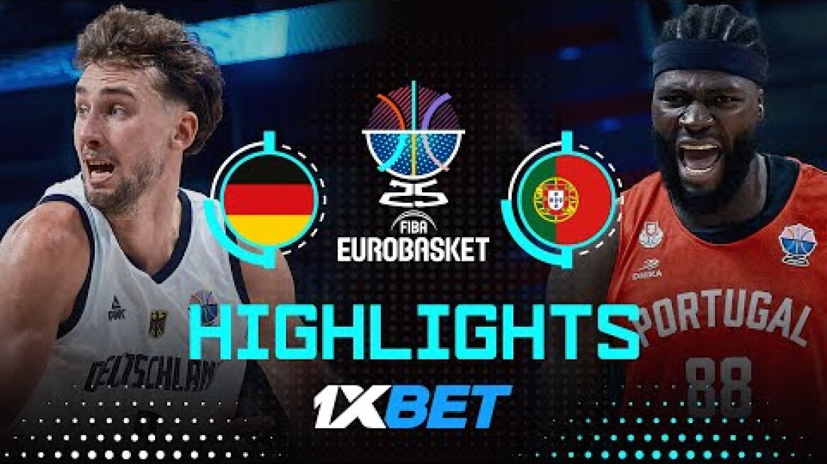 EuroBasket 2025: Η Γερμανία πάτησε γκάζι στο τέλος και προκρίθηκε στην οκτάδα, 85-58 την Πορτογαλία Germany 🇩🇪 vs Portugal 🇵🇹 | 1XBET Highlights | FIBA EuroBasket 2025