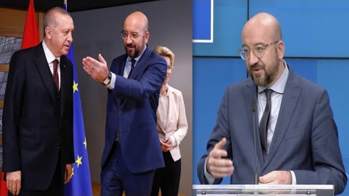 EU-Turkey migrant crisis: press conference EU Council President Charles Michel