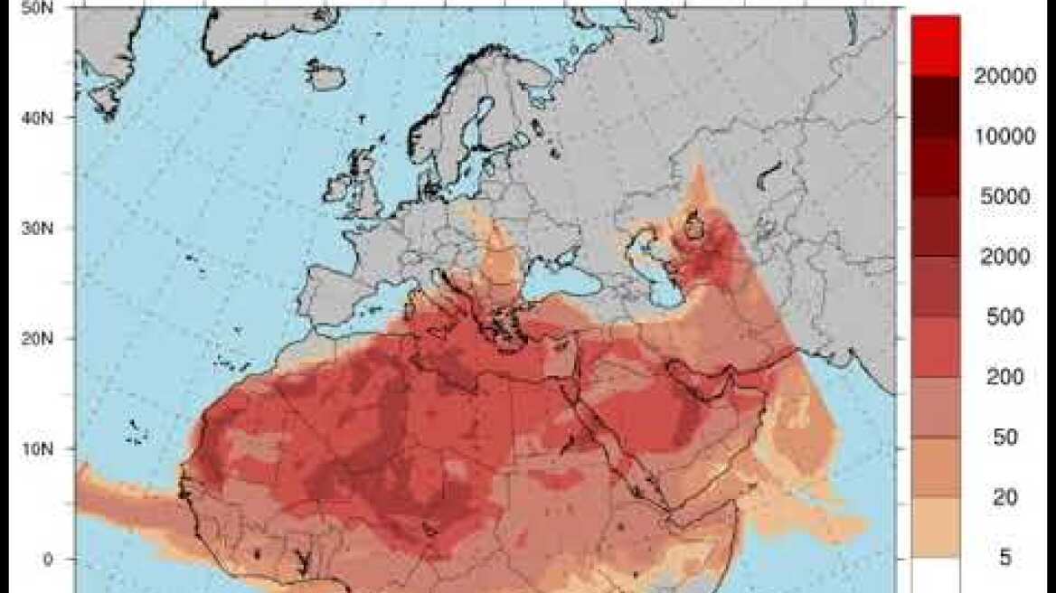 Πρόγνωση meteo: η πορεία της σκόνης