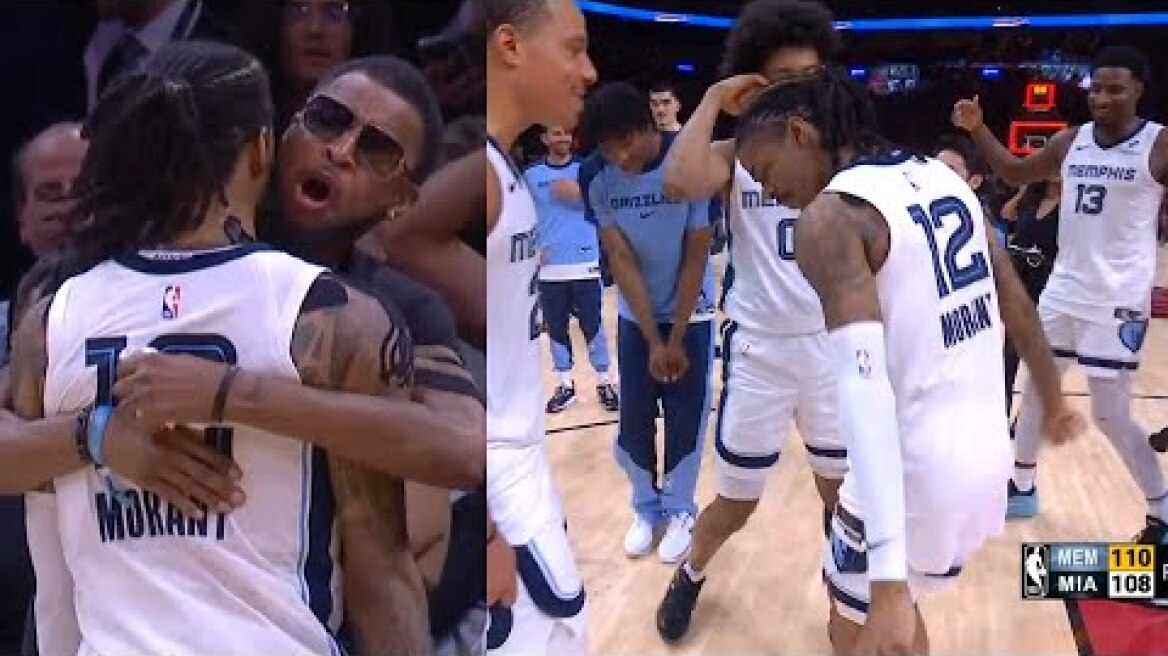 Ja Morant GAME WINNER BUZZER BEATER vs Heat then does the griddy