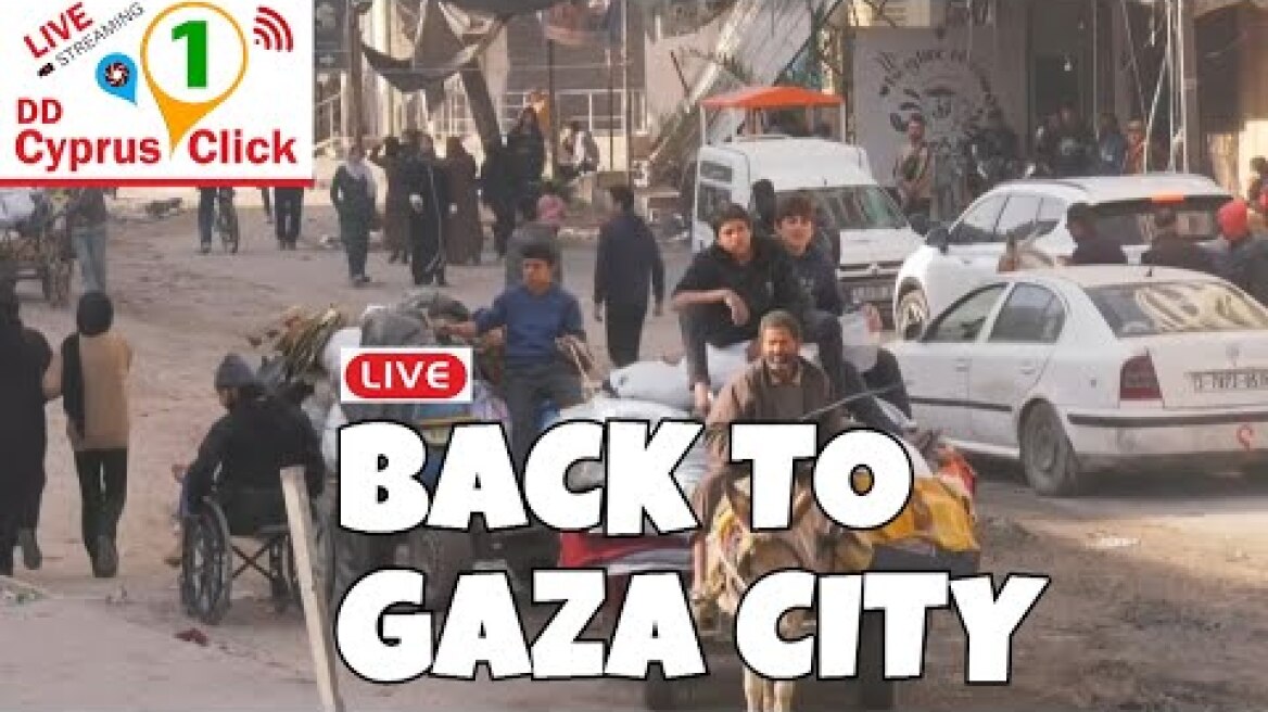 LIVE GAZA CITY: Gazans gather in Saraya Square ahead of hostage release