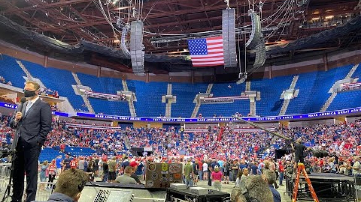 Trump Rally Tulsa 100s & 100s of Empty seats - What happened To Trumps Million people going
