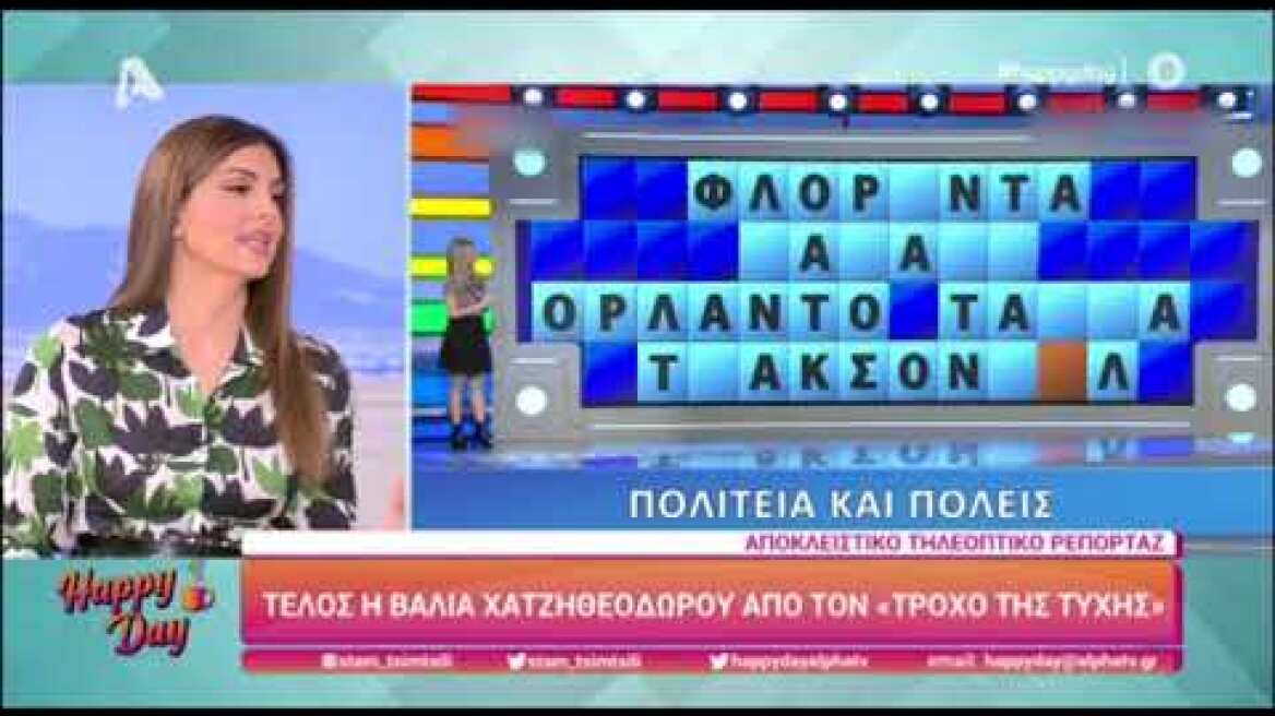 Βάλια Χατζηθεοδώρου: Αποχωρεί από τον Τροχό της Τύχης