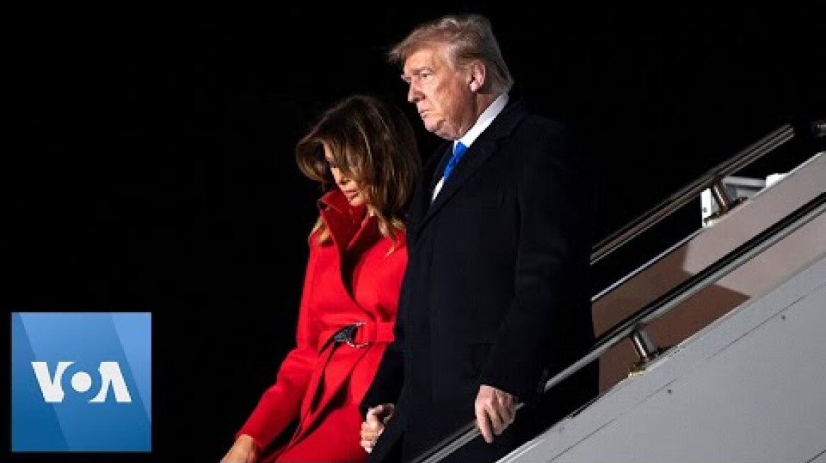 US President Trump, First Lady Arrive in London for NATO Meeting