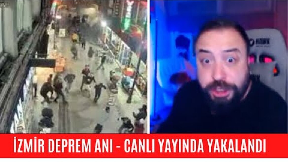 İzmir Buca 4.9  DEPREM ANI. CANLI YAYIN  - Güvenlik Kamerası Görüntüleri.