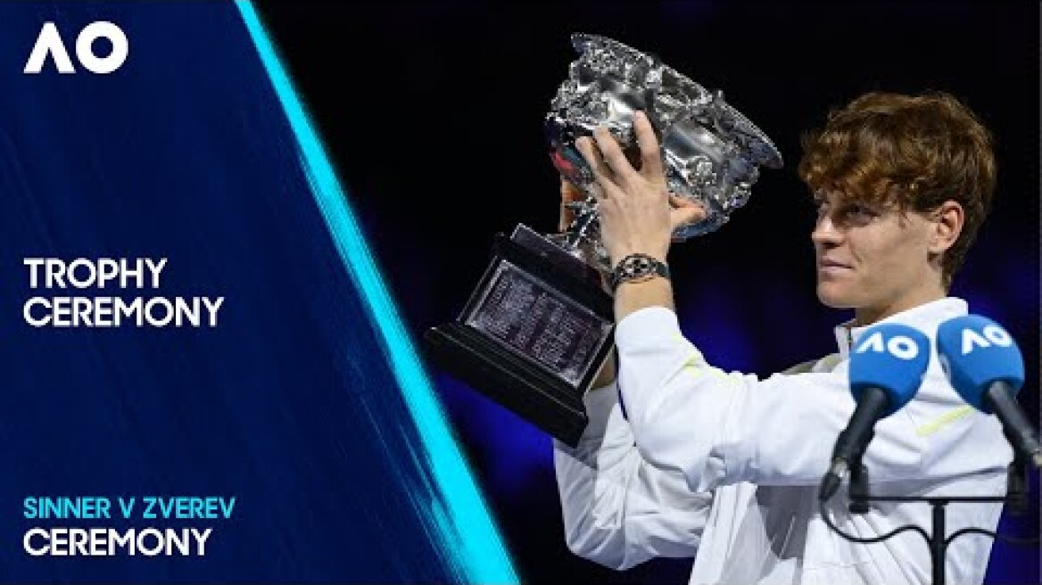 Men's Singles Trophy Ceremony | Jannik Sinner & Alexander Zverev | Australian Open 2025