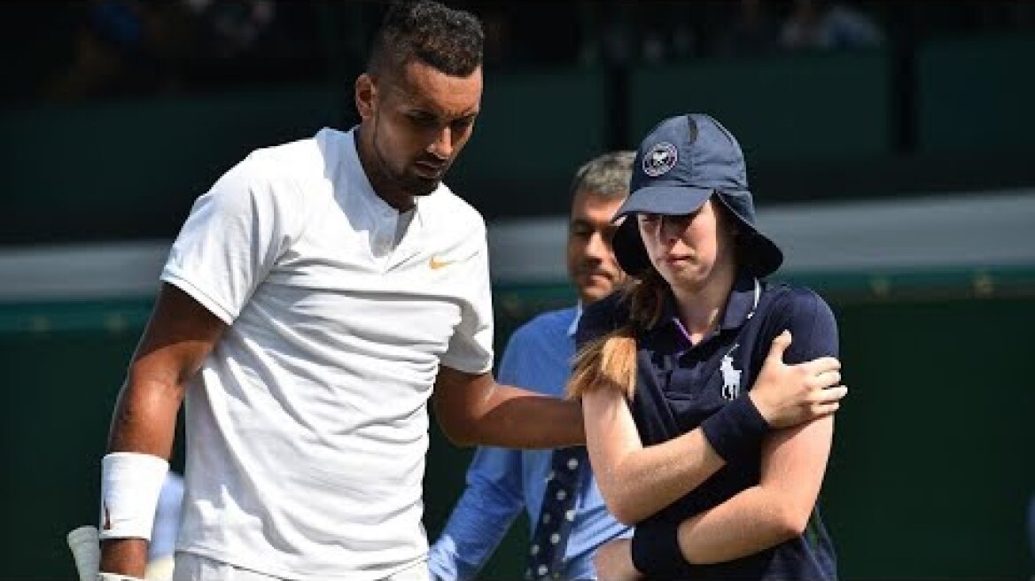 Nick Kyrgios Hits 135mph Serve At Ballgirl