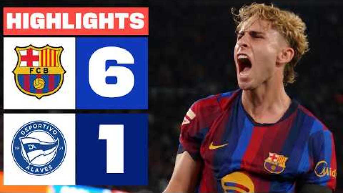FC BARCELONA 6 - 1 DEPORTIVO ALAVÉS | RESUMEN LALIGA EA SPORTS