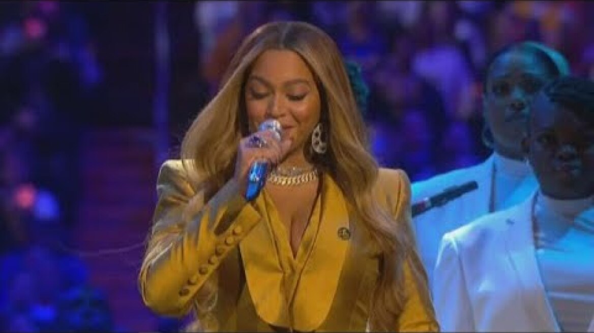 Beyonce sings XO for Kobe Bryant at memorial service