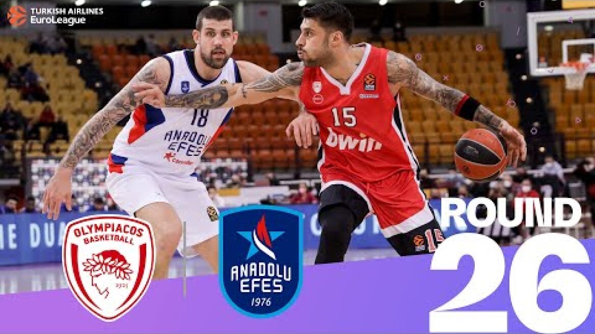 Sloukas gives Olympiacos OT thrilling win! | Round 26, Highlights | Turkish Airlines EuroLeague