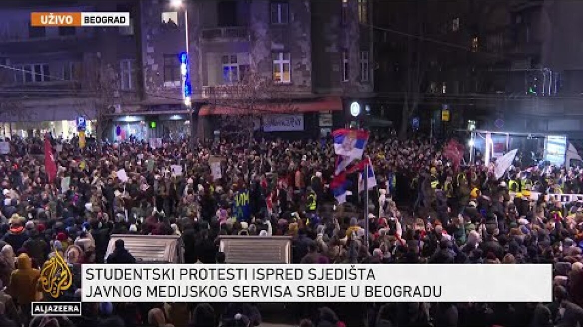 Jedan od najvećih protesta pred RTS-om: Studenti i građani traže objektivno izvještavanje