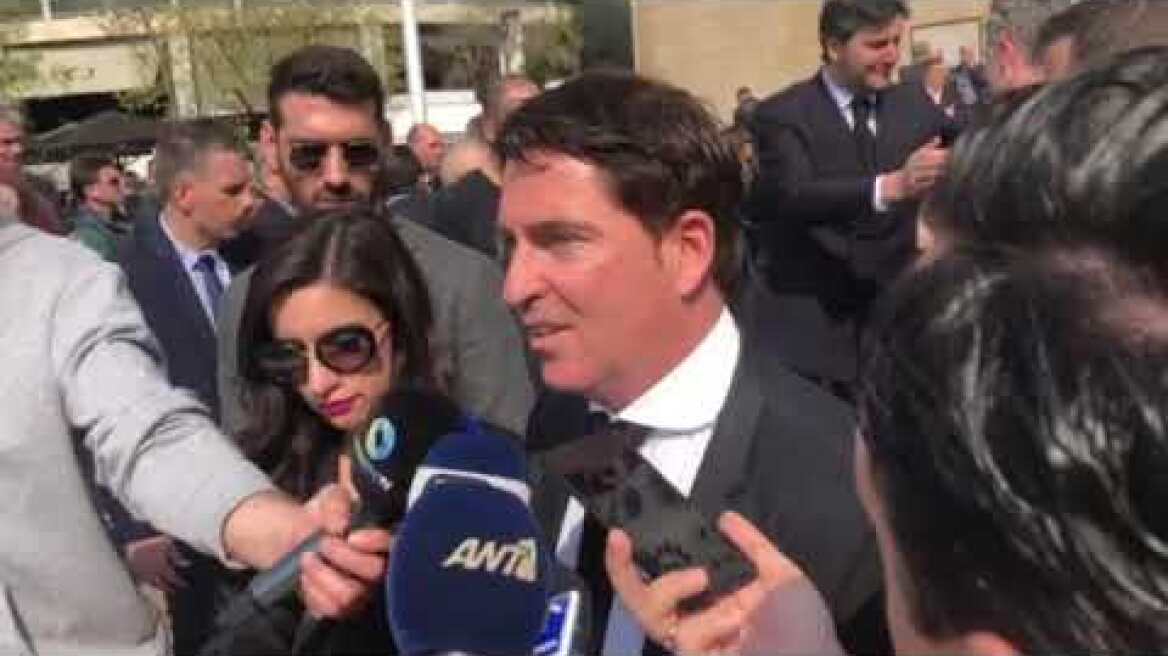 Δηλώσεις Τσάβι Πασκουάλ στην κηδεία του Θανάση Γιαννακόπουλου