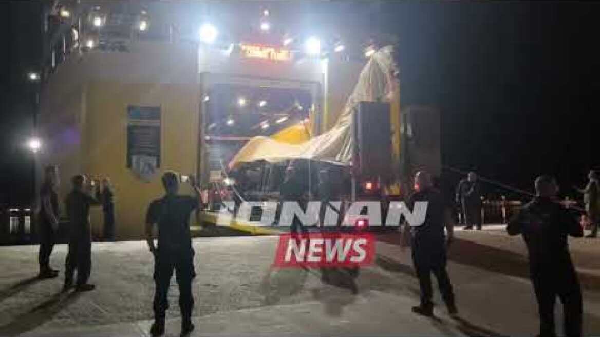 Αναχώρησε το F-16  με το πλοίο "ΚΕΦΑΛΟΝΙΑ" από τη Ζάκυνθο ξημερώματα Τετάρτης