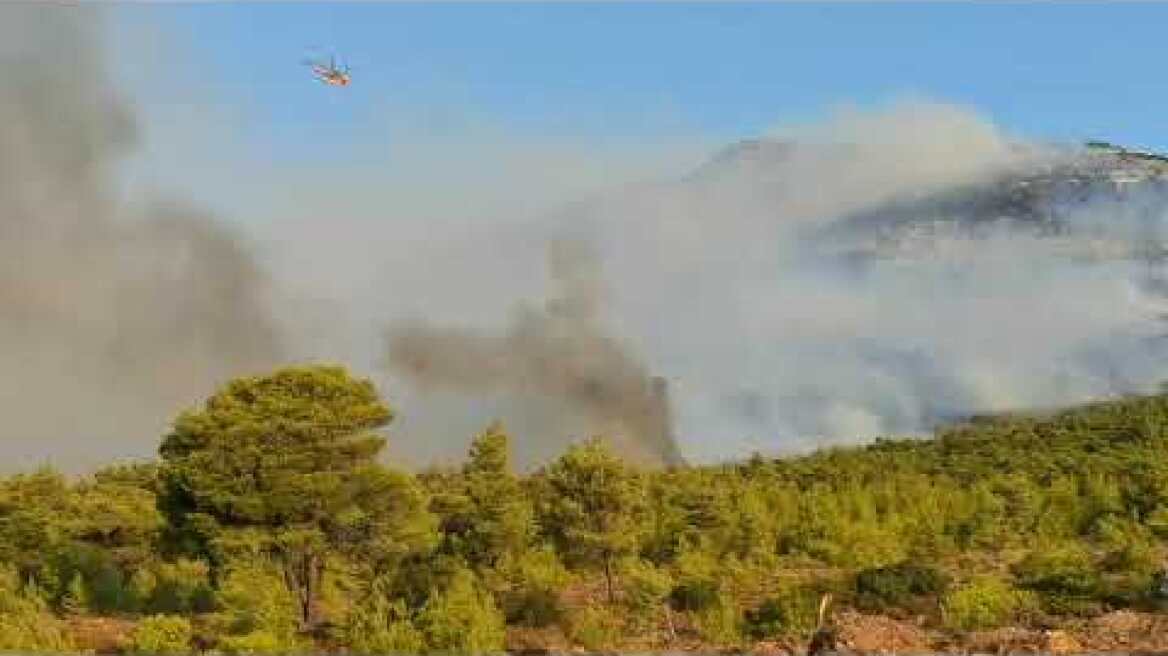 Μεγάλη αναζωπύρωση στην Πάρνηθα (5)