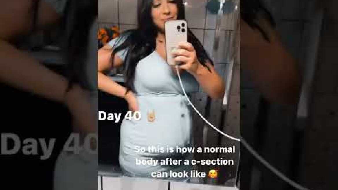 Η Λάουρα Νάργες δείχνει το σώμα της 40 ημέρες μετά τη γέννηση του γιου της