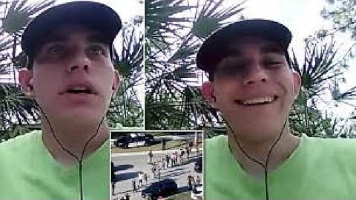 Chilling Footage of Nicholas Cruz on Day of Shooting