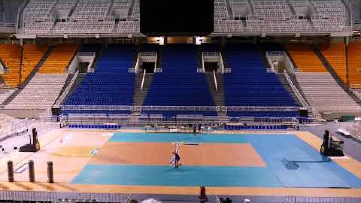 TIMELAPSE: Έτσι προετοιμάστηκε το κλειστό του Ο.Α.Κ.Α. για τη Volley League