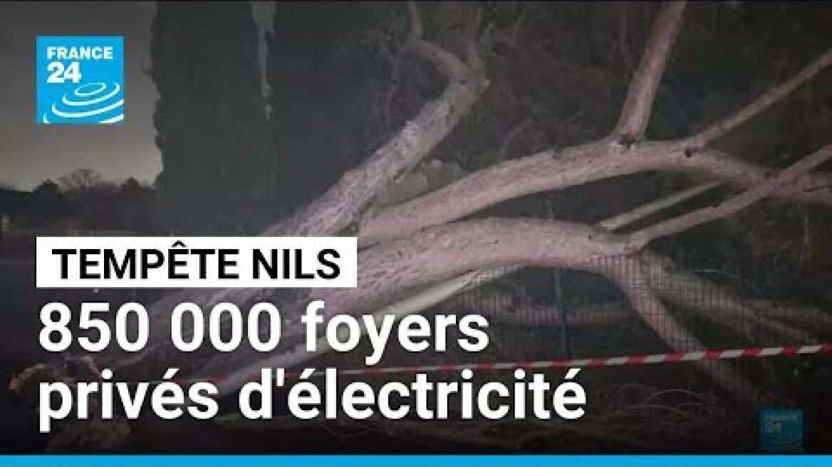Tempête Nils : un mort dans les Landes, 850 000 foyers privés d'électricité en France