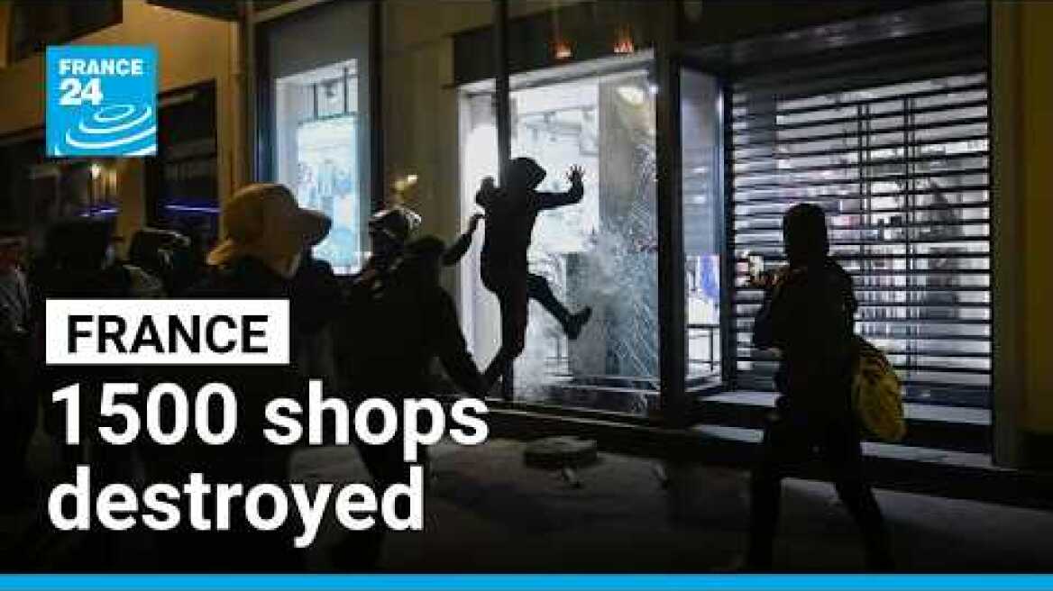 French shops demolished after weekend riots across the country • FRANCE 24 English