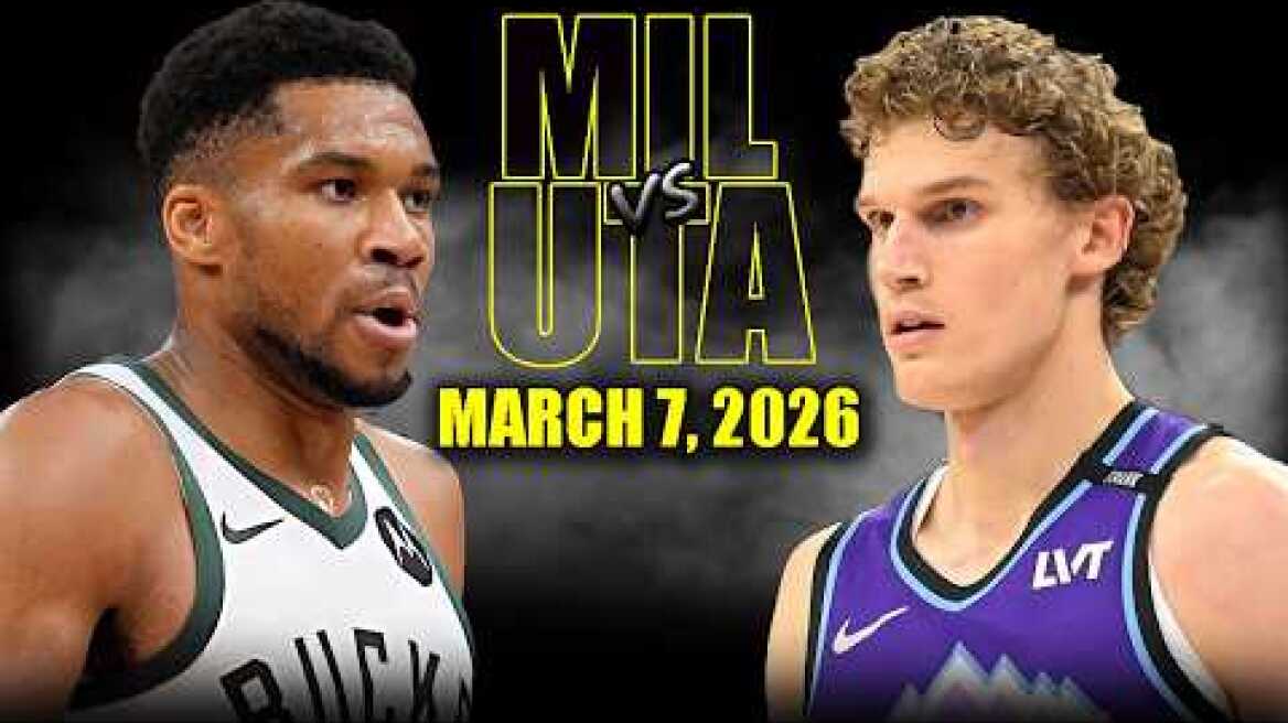 Milwaukee Bucks vs Utah Jazz Full Game Highlights – March 7, 2026 | NBA Season