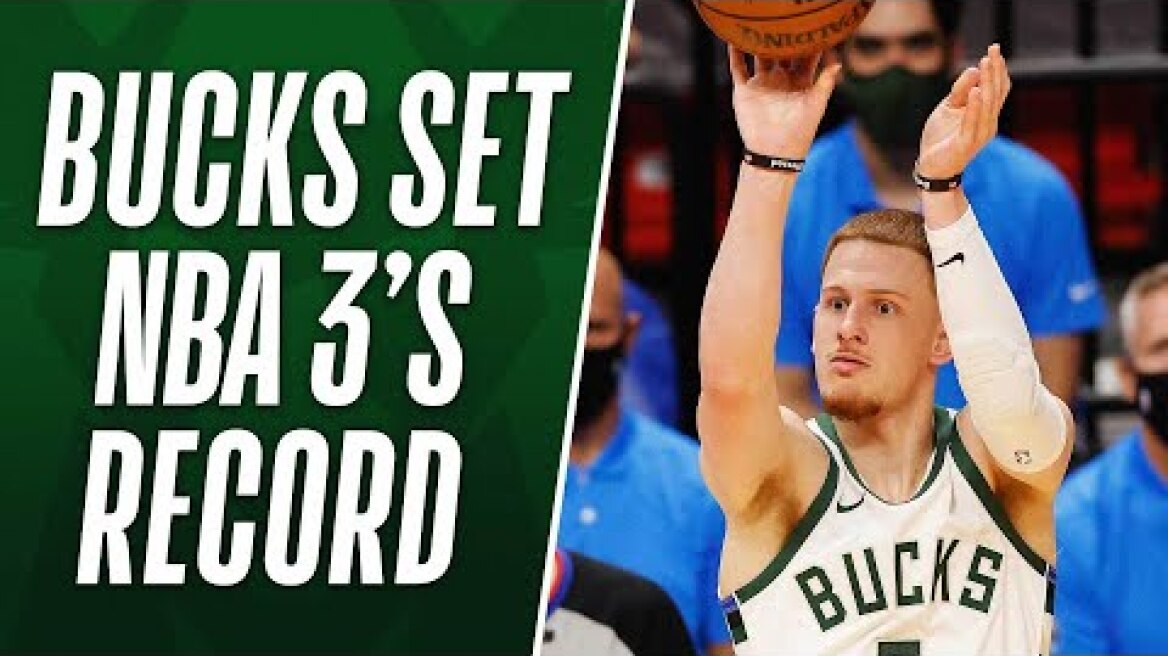 12 Different Bucks Players Hit Threes In The Record-Breaking Performance!