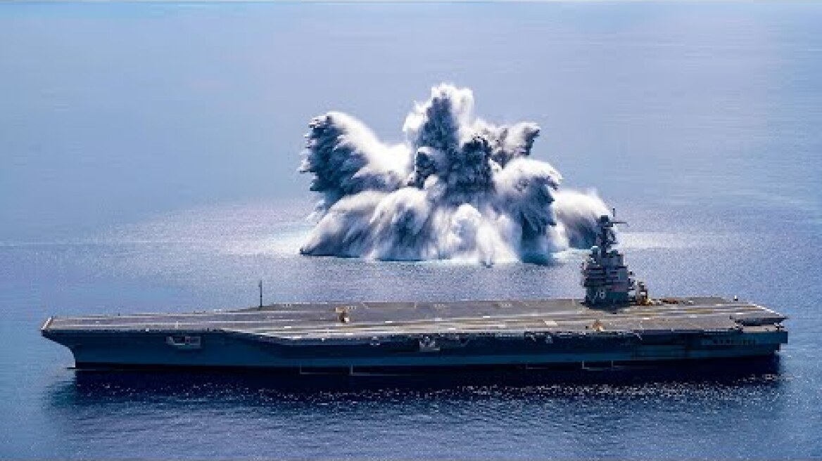 The Aircraft Carrier USS Gerald R. Ford (CVN 78) Completes First Full Ship Shock Trial Event