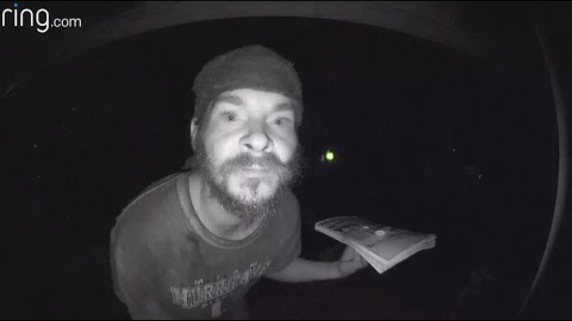 Ring doorbell licker caught on camera