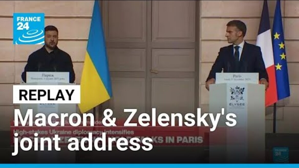 REPLAY : Emmanuel Marcon and Volodymyr Zelensky's joint address in Paris • FRANCE 24 English