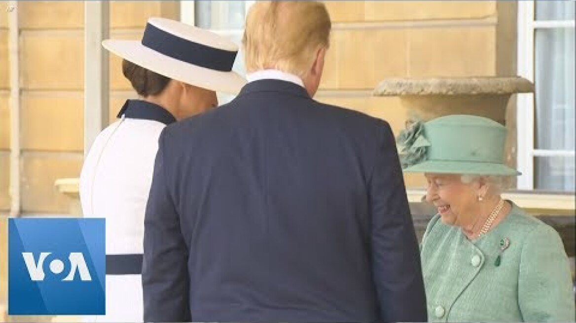 Queen, Royals Welcome Trump to Buckingham Palace