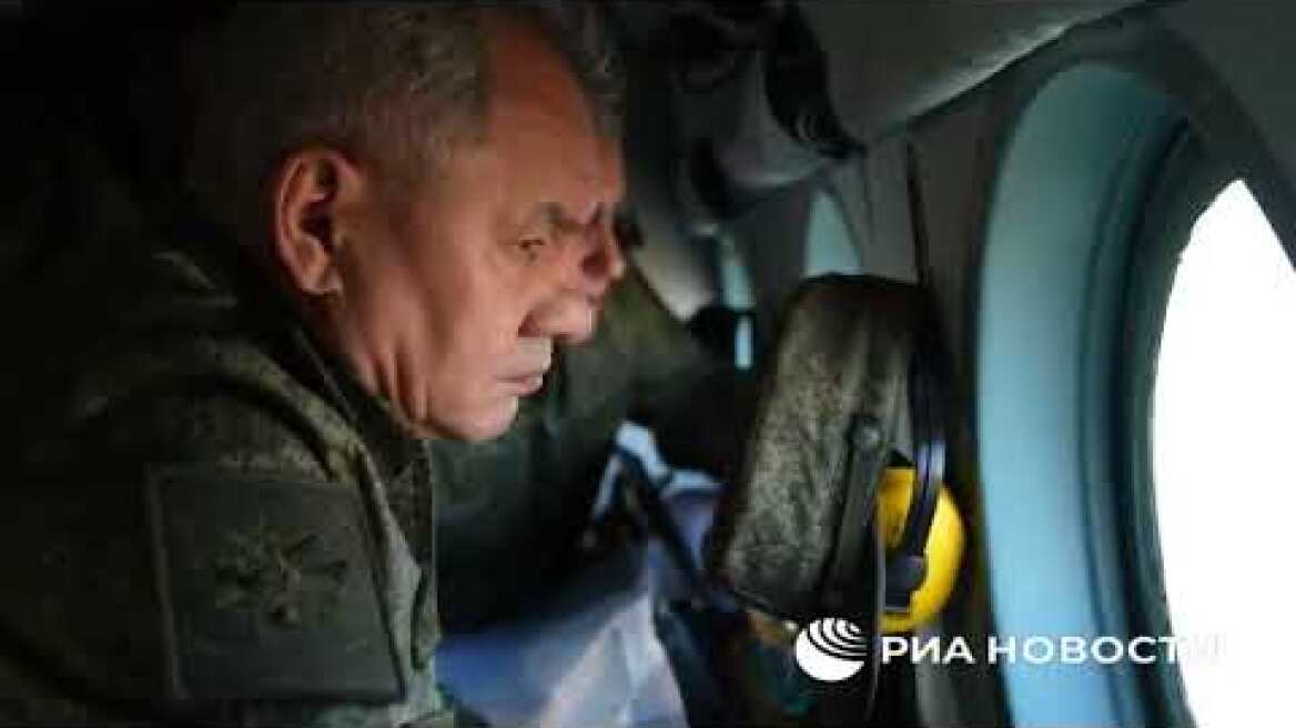 Russian minister of foreign affairs, Sergei Shoigu visits special military operation area.