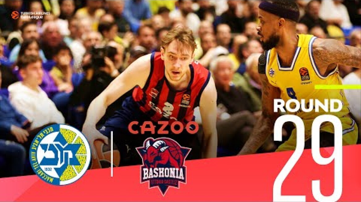 Baldwin, Brown push Maccabi to beat Baskonia! | Round 29, Highlights | Turkish Airlines EuroLeague