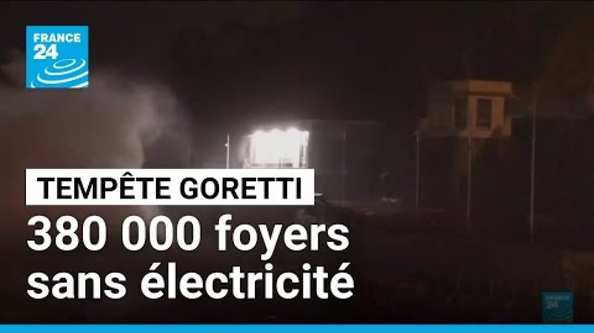 Tempête Goretti : 380 000 foyers sans électricité, pas de victime grave • FRANCE 24