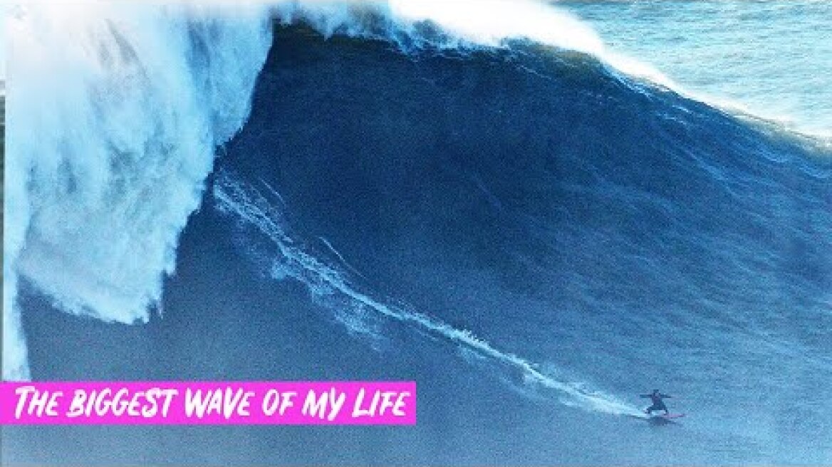 JUSTINE DUPONT BIGGEST WAVE NAZARE 🌊 🏄‍♀️ raw gopro
