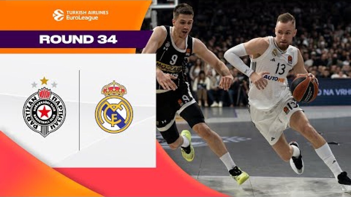 Tavares STEAL Leads To GLORY | Partizan - Real Madrid | BASKETBALL HIGHLIGHTS R34 2025