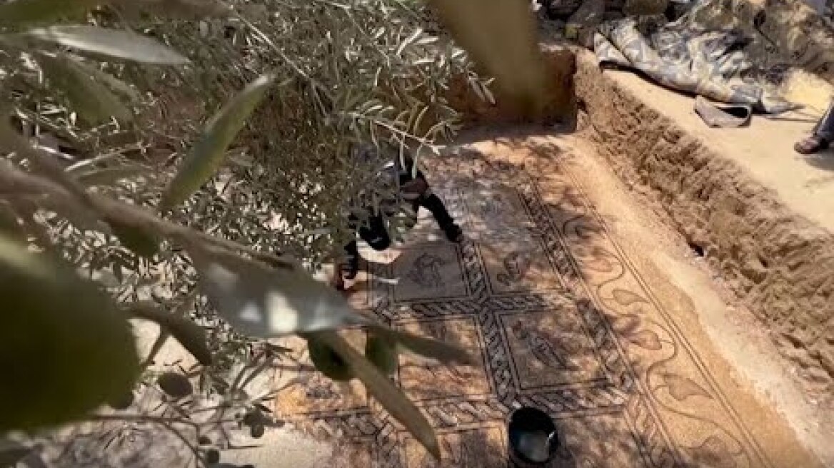 Gaza farmer unearths Byzantine era mosaic