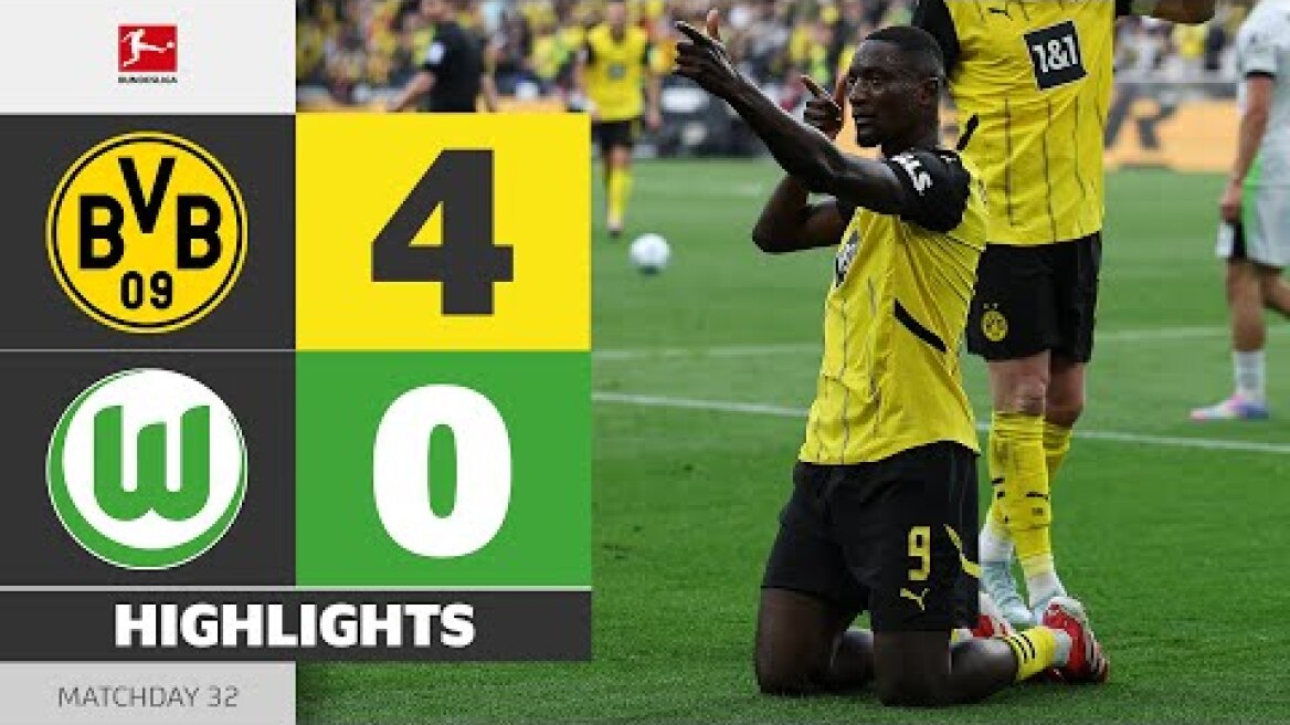 Guirassy On FIRE! | BORUSSIA DORTMUND - VFL WOLFSBURG | Highlights | Matchday 32 – Bundesliga 24/25