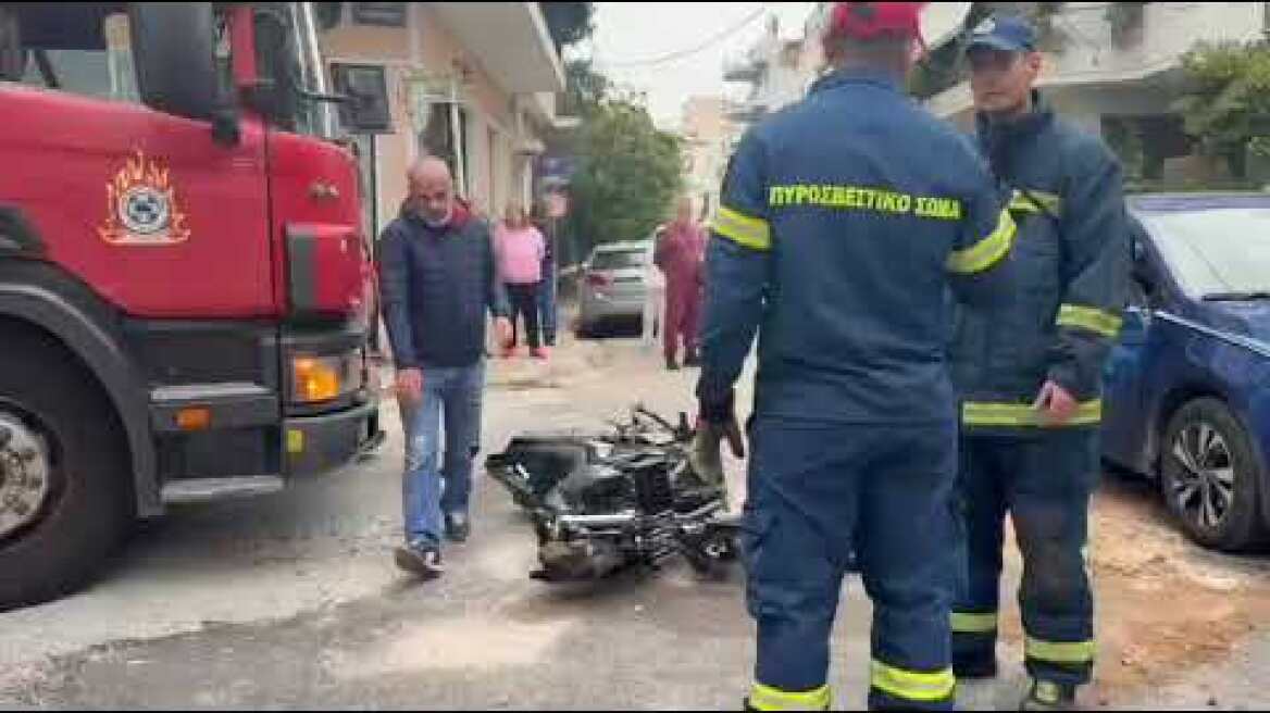 Το σημείο μετά απο το τροχαίο στον Βύρωνα (1)