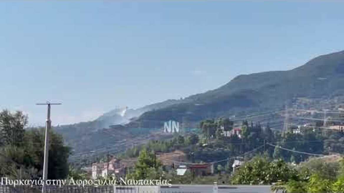 Εναέρια μέσα στη πυρκαγιά της Αφροξυλιας