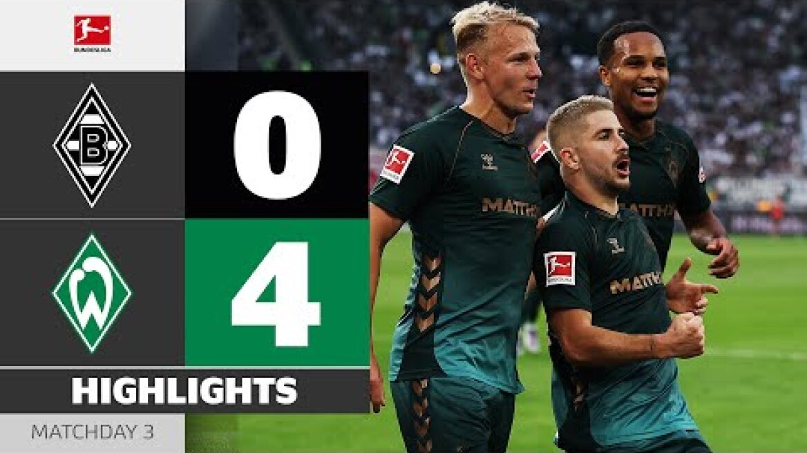 Bremen Celebrates HUGE First Win | BORUSSIA M'GLADBACH - WERDER BREMEN | Highlights | Matchday 3