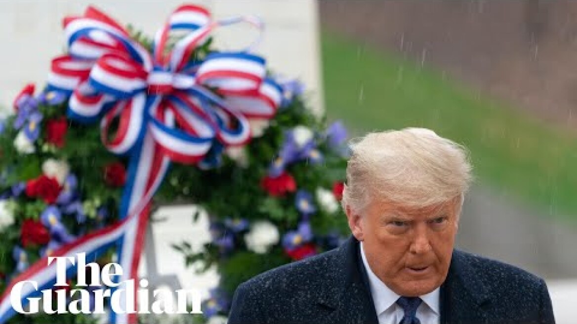 Trump marks Veterans Day in first official appearance since Biden win