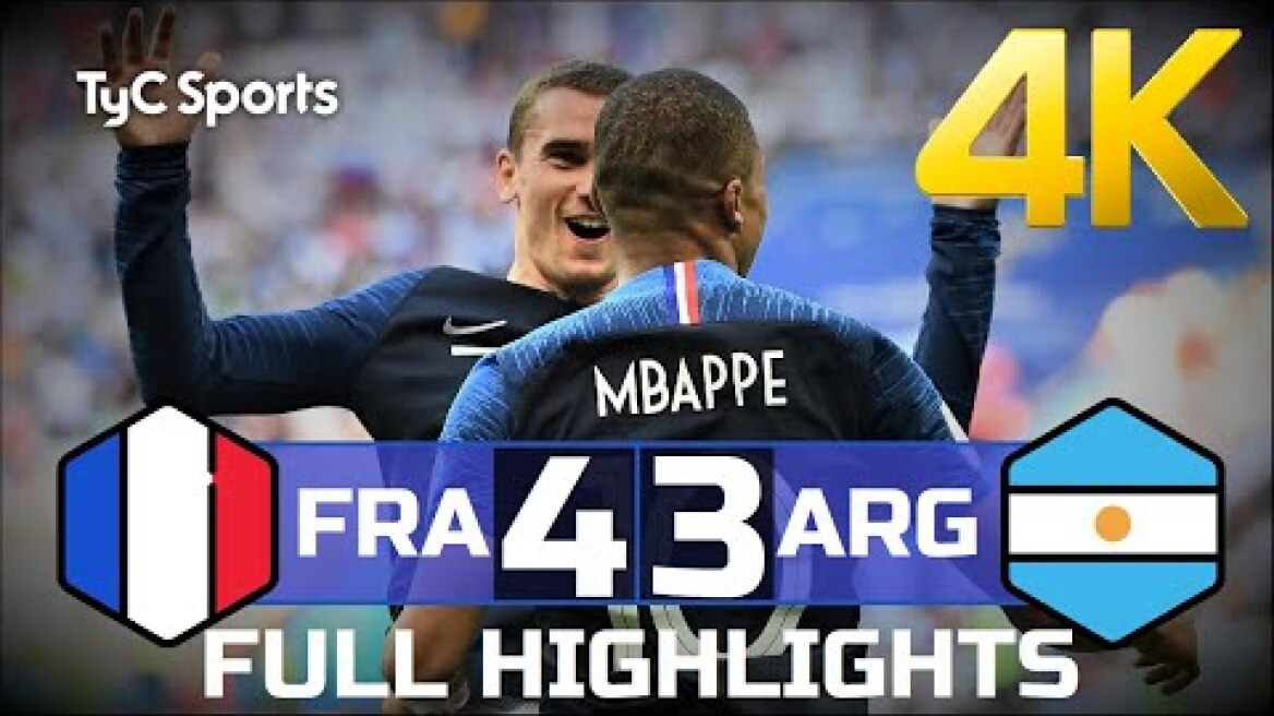 France - Argentina (4-3) 4K FULL HIGHLIGHTS & GOALS (Argentinian Commentary)
