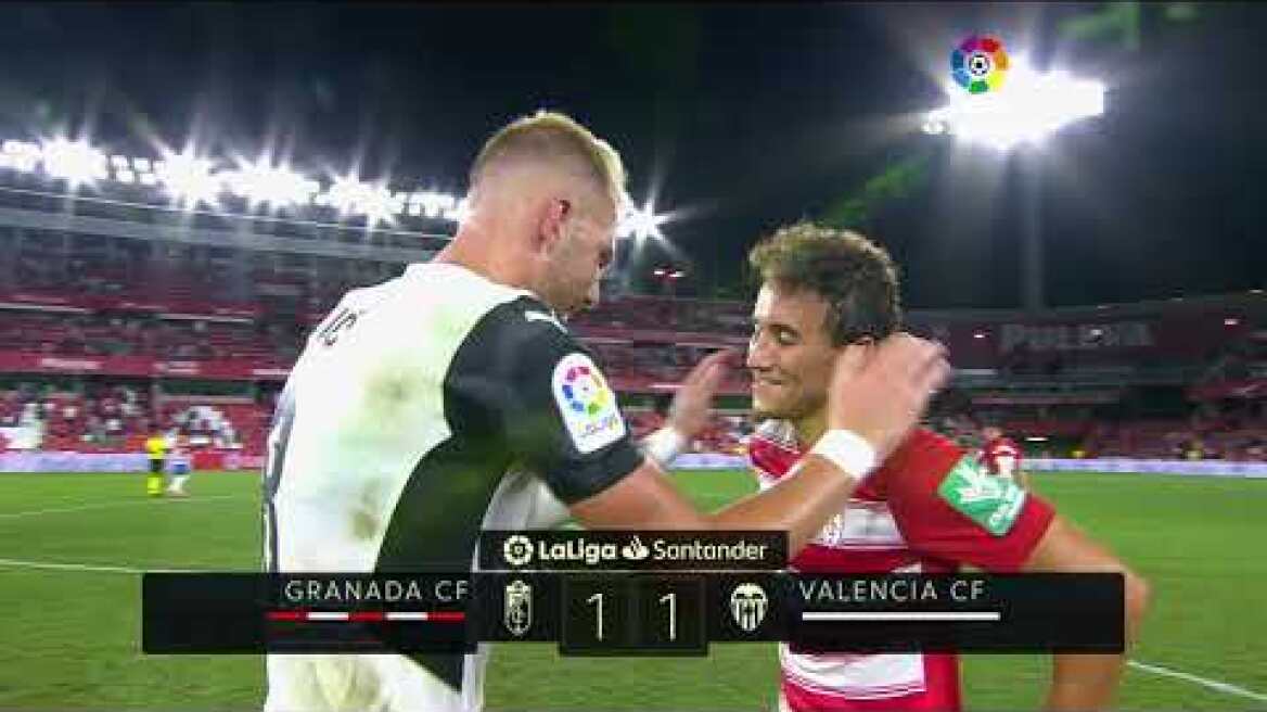 Resumen de Granada CF vs Valencia CF (1-1)