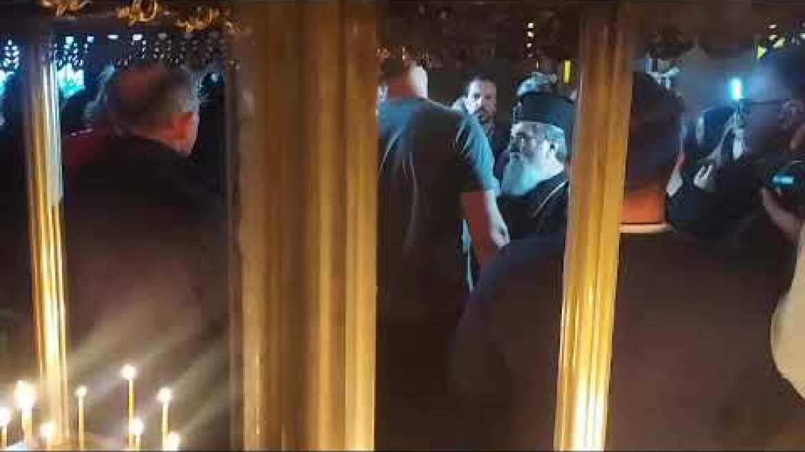 Ο  Στέφανος Κασσελάκης  στο πανηγύρι του Αγίου Χαραλάμπους (1)