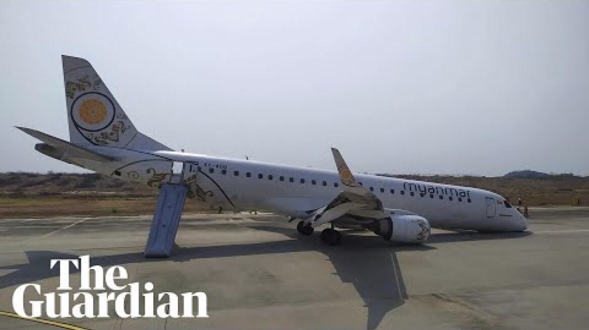 Myanmar plane makes emergency landing without front wheel